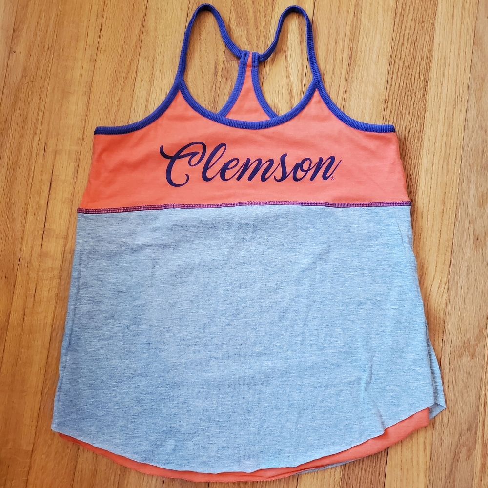 NWT Clemson Tigers Orange Gray Purple Reversible Tank Top